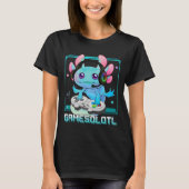 T-shirt Gamer Vidéo Axolotl Kawaii Pastel Goth mignon Anim (Devant)