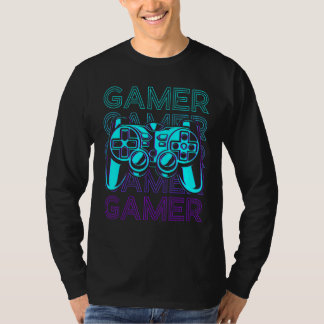 T-shirt Gamer Video Gaming Controller Retro