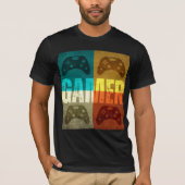 T-shirt GAMER VINTAGE VIDEO GAME CONTROLLER (Devant)