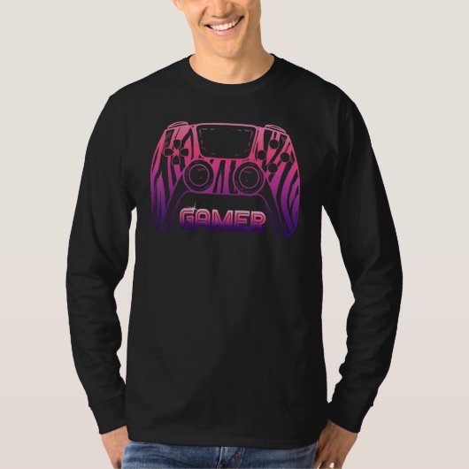 T-shirt Gamer Zebra Game Controller Console Vidéo Gamer Ga (Devant)