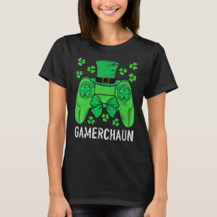 T-shirt Gamerchaun Irish Gamer Paddys Hommes Garçons St Pa