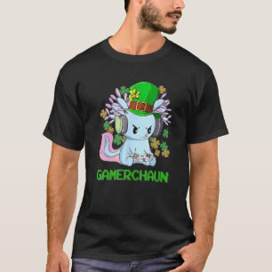 T-shirt Gamerchaun St Patrick's Day Axolotl jeu vidéo Con