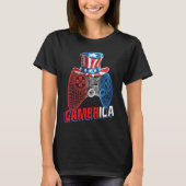 T-shirt Gamerica 4th of July Video Game American Flag Uncl (Devant)