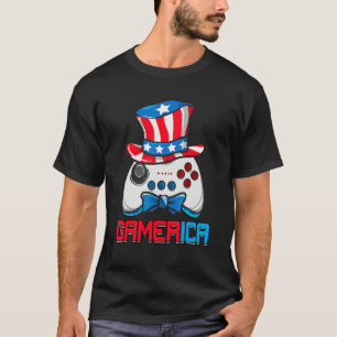 T-shirt Gamerica Video Game 4 juillet American Flag Boys