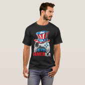 T-shirt Gamerica Video Game Controller 4 juillet Enfants B (Devant entier)