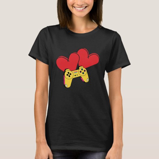 T-shirt Gamers Valentine Valentine's Day for Gamers (Devant)