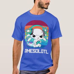 T-shirt Gamesolotl Axolotl Poisson Jouer Video Cute Axolot