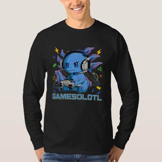 T-shirt Gamesolotl Axolotl Video Game Controller Gaming Bo (Devant)