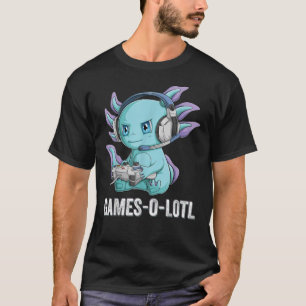 T-shirt Gamesolotl Axolotl Vidéo Gamer Kawaii Anime garç