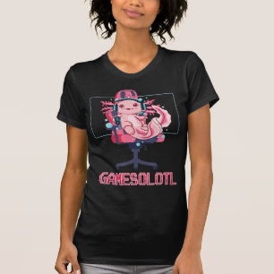 T-shirt Gamesolotl Axolotl Vidéo Gamer Kawaii Anime Jeu