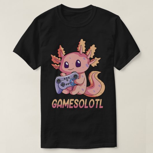 T-shirt Gamesolotl Axolotl Vidéo Gamer Kawaii Pastel Goth (Design devant)