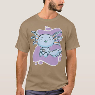 T-shirt Gamesolotl Blue Aolotl Jouer Video Gamer Marcher