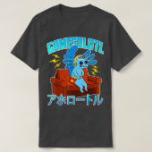 T-shirt Gamesolotl Gamer Fish Aolotl Playing Video Games K (Design devant)