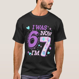 T-shirt Gamin drôle d'anniversaire 7 ans j'avais 6 ans je