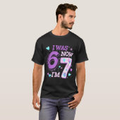 T-shirt Gamin drôle d'anniversaire 7 ans j'avais 6 ans je (Devant entier)
