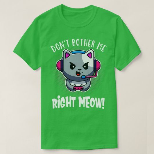 T-shirt Gaming Cat Cute Video Games Kitten Gamer (Design devant)