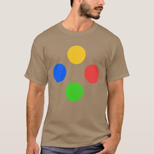 T-shirt Gaming Controller Buttons ABXY friends (Devant)