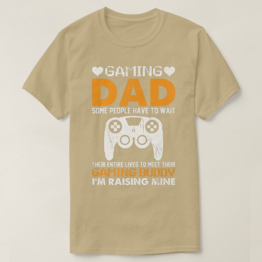 T-shirt Gaming Dad Console Gamer Video Game Player Fathers (Design devant)