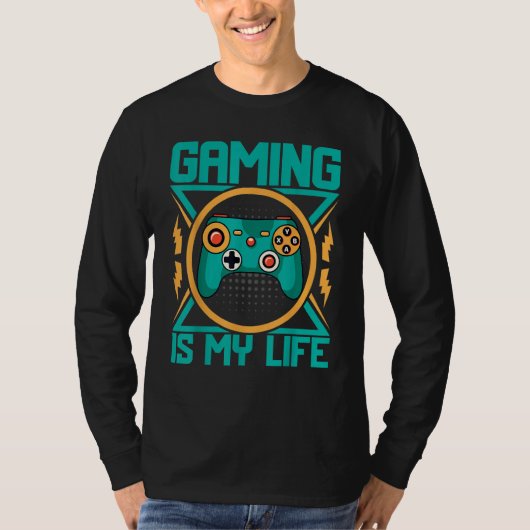 T-shirt Gaming Is My Life Gamer Video Games Gaming (Devant)