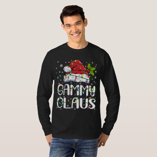 T-shirt Gammy Claus Noël Santa Chapeau Correspondances Fam (Devant entier)
