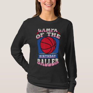 T-shirt Gampa De L'Anniversaire Baller Basketball Thème An