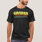 T-shirt Gander, Newfoundland  Retro Stripes Classic T-Shir (Devant)