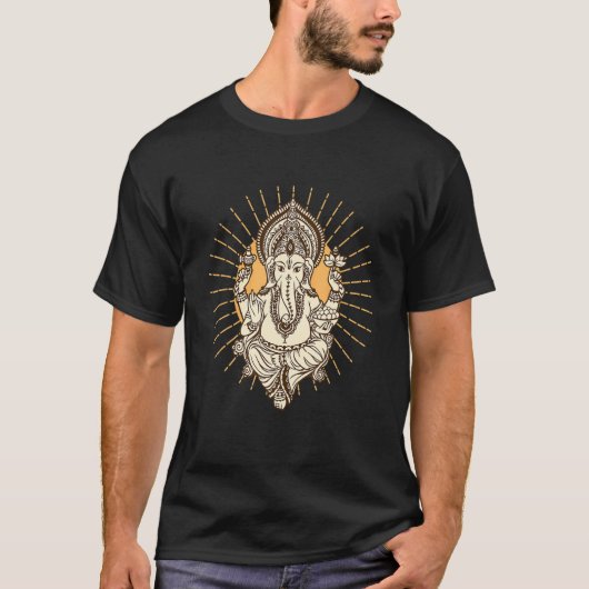 T-shirt Ganesh Ohm Yoga Third Eye Isha Hindu Linga 1 (Devant)