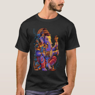 T-shirt Ganesha Puja éléphant méditation steampunk hindou