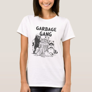T-shirt Gang de déchets drôles Raton laveur Opossum Mouffe
