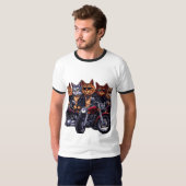 T-shirt Gang Feline Biker (Devant entier)