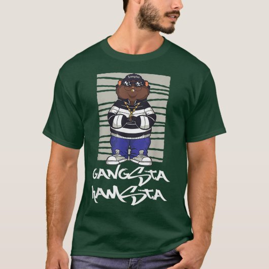 T-shirt Gangsta Hamsta a Gangster Hamster (Devant)