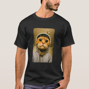 T-shirt Gangsta Kitty Chat Gangster Mème Chats Drôles Gang