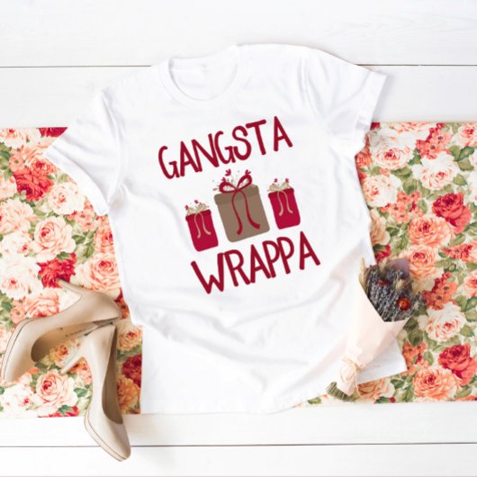 T-shirt Gangsta Wrappa Noël drôle