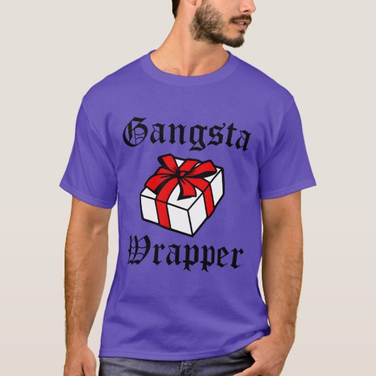 T-shirt Gangsta Wrapper drôle Noël drôle (Devant)