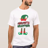 T-shirt Gangsta Wrapper Elf Legs Casquette Rouge Vert Funn (Devant)
