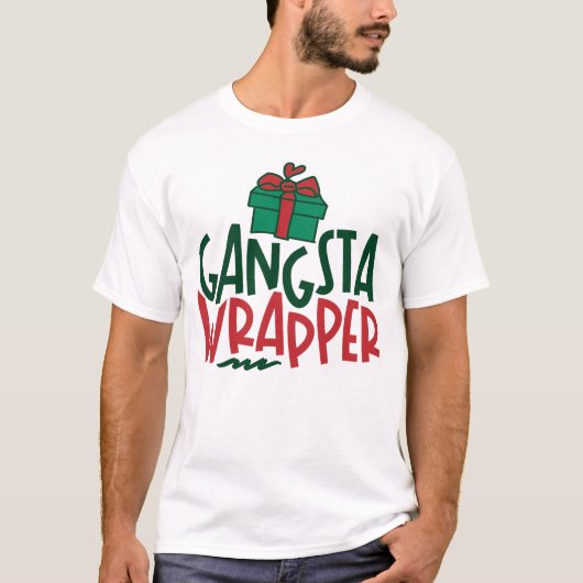 T-shirt Gangsta Wrapper - Noël drôle (Devant)
