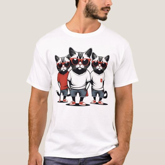 T-shirt Gangster Cats (Devant)