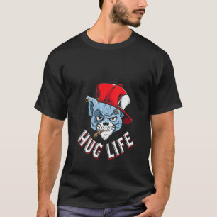 T-shirt Gangster Chat Féminin Vie de Câlin Chat Mignon Drô