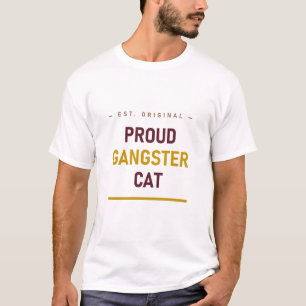 T-shirt Gangster Chat Fier