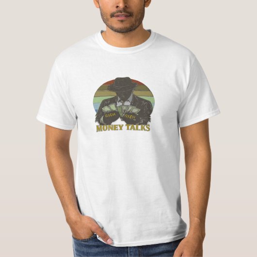 T-shirt Gangster comptant de l'argent (Devant)