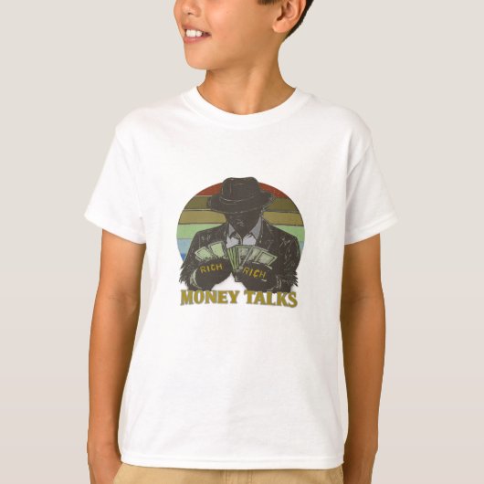 T-shirt Gangster comptant de l'argent (Devant)