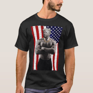 T-shirt Gangster Pro Donald Trump Tatouage Républicain Amé