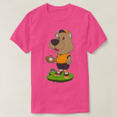 T-shirt Gant de baseball de chien (Design devant)