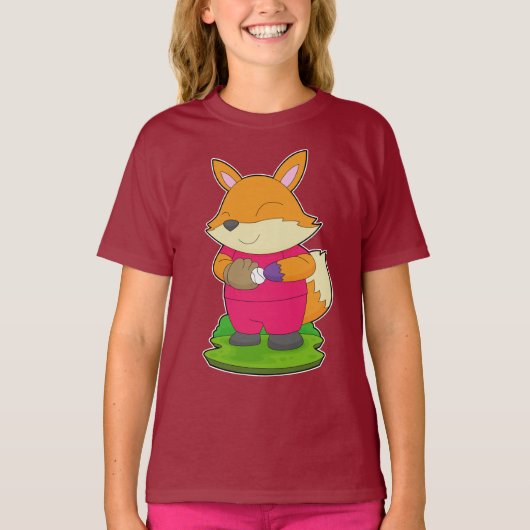 T-shirt Gant de baseball Fox Baseball (Devant)