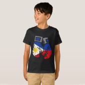 T-shirt Gant De Boxe Au Drapeau Des Philippines (Devant entier)