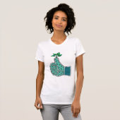 T-shirt Gant de jardinage de pouce vert (Devant entier)