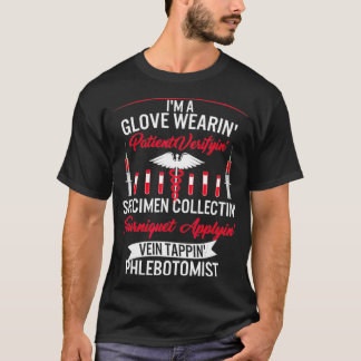 T-shirt Gant Phlebotomiste Portant Un Carrelage De Veine P