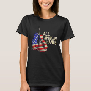 T-shirt Gants de boxe All American Hands – Drapeau américa