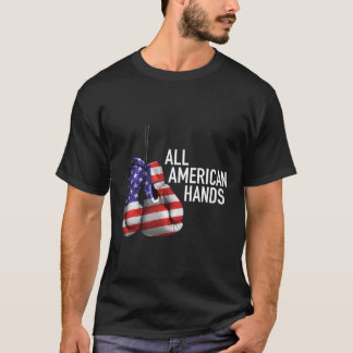 T-shirt Gants de boxe All American Hands – Drapeau américa