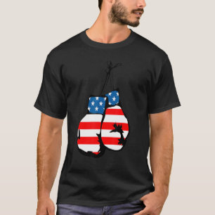 T-shirt Gants de boxe du drapeau américain